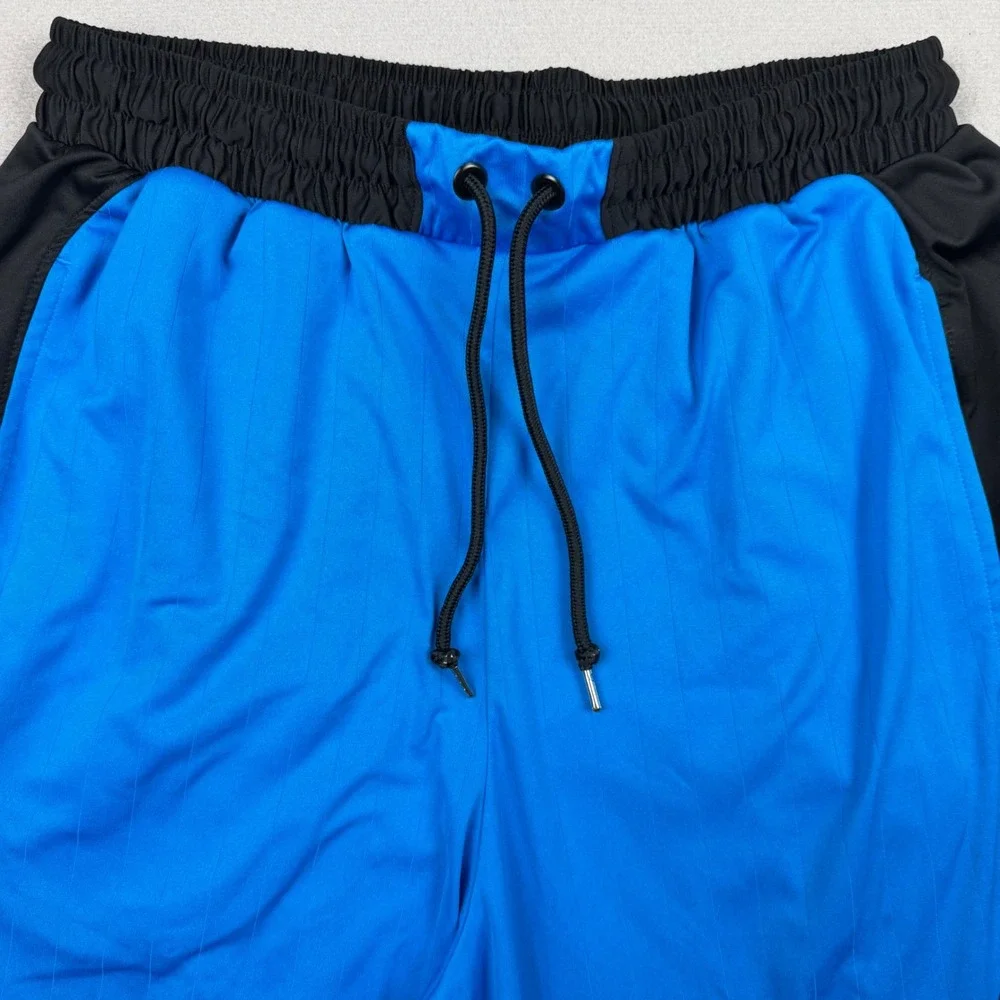 Air Jordan Men's Large Blue Black Dri-Fit Basketball Shorts Jumpman Planet Badge